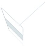 vidaXL Paroi de douche Blanc 90x195 cm Verre ESG transparent