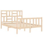 vidaXL Cadre de lit avec tête de lit 120x200 cm bois massif
