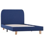 vidaXL Cadre de lit Bleu Tissu 90x200 cm