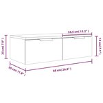 vidaXL Armoire murale Gris béton 68x30x20 cm Bois d'ingénierie