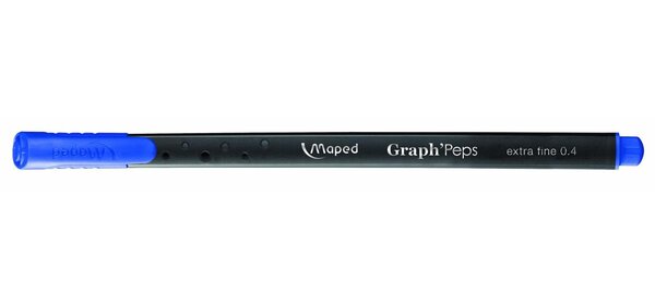 Feutre Fineliner Graph'PEPs Pte métal Tracé 0,4 mm Bleu MAPED
