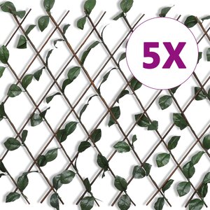 vidaXL Clôture en treillis de saule 5 Pièces 180x90 cm