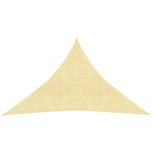 vidaXL Voile d'ombrage 160 g/m² Beige 3x3x4 2 m PEHD