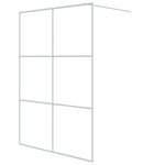 vidaXL Paroi de douche Blanc 140x195 cm Verre ESG transparent