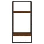 vidaXL Étagère murale avec barre chêne marron 30x25x65 cm