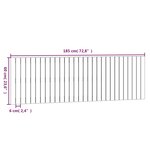 vidaXL Tête de lit murale Blanc 185x3x60 cm Bois massif de pin