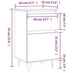 vidaXL Buffets 2 Pièces noir 40x35x70 cm bois d’ingénierie
