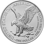 Pièce de monnaie en Argent 1 Dollar g 1 Millésime 2024 Artificial Intelligence USA CYBER WOLF
