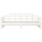 vidaXL Lit coulissant Blanc Bois de pin solide 2x(90x190) cm