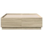 vidaXL Cadre de lit avec lumières LED chêne sonoma 135x190 cm