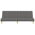 vidaXL Canapé-lit à 2 places gris clair tissu