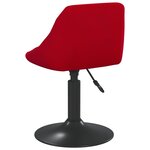 vidaXL Chaise de salle à manger Rouge bordeaux Velours