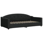 vidaXL Lit de repos noir 100x200 cm tissu