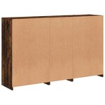 vidaXL Buffet avec lumières LED chêne fumé 162x37x100 cm