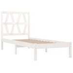 vidaXL Cadre de lit Blanc Bois de pin massif 90x190 cm Simple