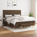 vidaXL Sommier à lattes de lit avec matelas Marron foncé 180x200 cm