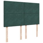 vidaXL Sommier à lattes de lit et matelas Vert foncé 140x200cm Velours
