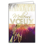 Carte Bonne Année Meilleurs Vœux +enveloppe12x17 5cm