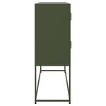 vidaXL Buffet vert olive 100 5x39x107 cm acier laminé à froid