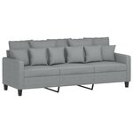 vidaXL Ensemble de canapés 2 Pièces avec coussins Gris clair Tissu