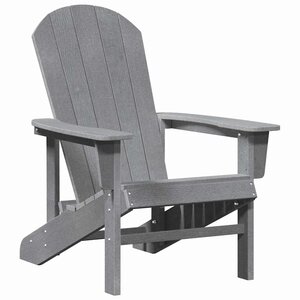 vidaXL Chaise Adirondack Gris clair 82 x 74 x 92 cm HDPE
