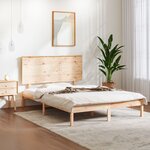 vidaXL Cadre de lit Bois de pin massif 140x190 cm