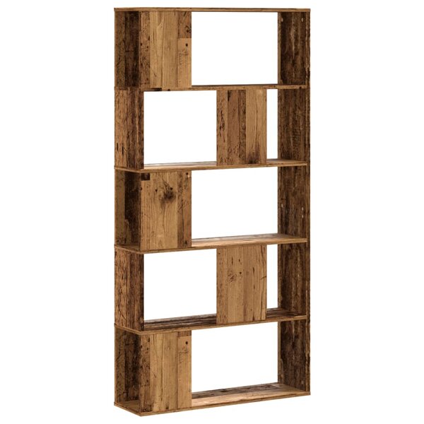 vidaXL Bibliothèque 5 niveaux vieux bois bois d'ingénierie