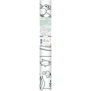 rouleau de papier Affiche Graffy Roll pré-imprimée 5m x 35cm Ecosystème AVENUE MANDARINE