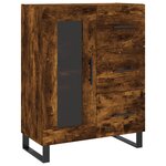 vidaXL Buffet haut Chêne fumé 69 5x34x180 cm Bois d'ingénierie