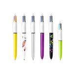 BIC 4 Couleurs Stylos-Bille Rétractables - Pot a Stylos Violet de 6