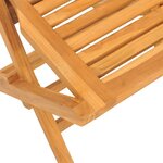 vidaXL Chaises de jardin pliantes lot de 6 47x63x90cm bois massif teck