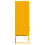 vidaXL Buffet haut jaune moutarde 68 5x39x111 5cm acier laminé à froid