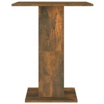 vidaXL Table de bistro Chêne fumé 60x60x75 cm Bois d'ingénierie