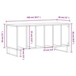 vidaXL Armoire à disques blanc 100x38x48 cm bois d'ingénierie
