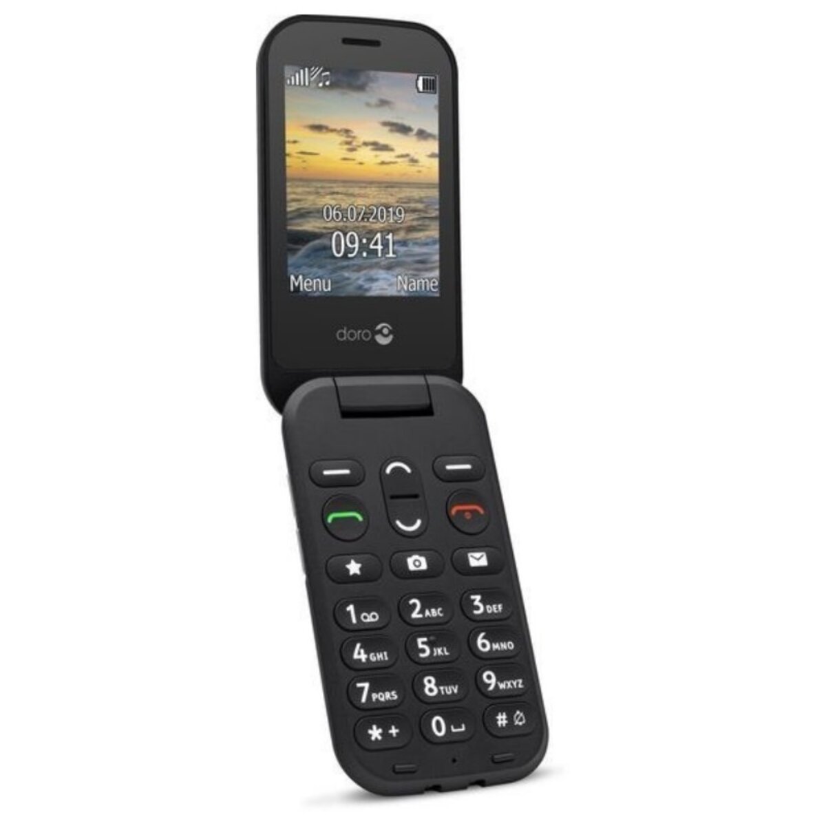 doro 5860 Téléphone portable pour séniors avec station de charge noir/blanc  - Conrad Electronic France