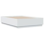 vidaXL Cadre de lit avec lumières LED blanc 120x190 cm bois ingénierie
