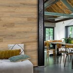 WallArt Planches d'aspect de bois Chêne naturel Marron latte