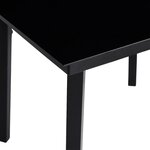 vidaXL Ensemble à manger de jardin coussins 5Pièces Noir Résine tressée
