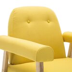 vidaXL Fauteuil Jaune Tissu