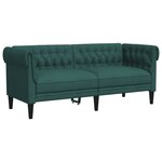 vidaXL Ensemble de canapés 2 Pièces vert foncé tissu