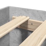 vidaXL Cadre de lit gris béton 90x190 cm bois d'ingénierie