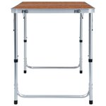 vidaXL Table pliable de camping Aluminium 120x60 cm