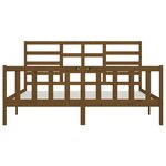 vidaXL Cadre de lit Marron miel Bois de pin massif 200x200 cm