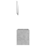 vidaXL Ensemble de meubles de salle de bain 2 Pièces gris béton