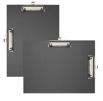 Porte-bloc Double Clip Papier Enduit - Format 23x32cm Pour A4 - Noir - X 10 - Exacompta