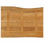 vidaXL Dessus de table 90x60x2 5 cm bord vivant bois massif manguier