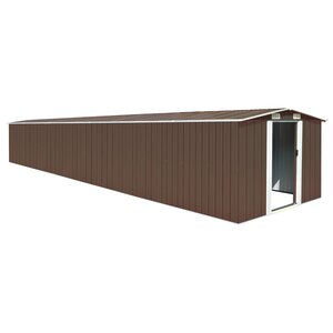 vidaXL Abri de jardin Marron 257x779x181 cm Acier galvanisé