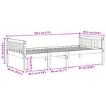 vidaXL Lit pour enfants sans matelas cire marron 90x190 cm pin massif
