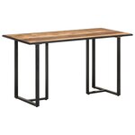 vidaXL Table de salle à manger 140 cm Bois de manguier brut