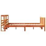 vidaXL Cadre de lit et tête de lit cire marron 120x200 cm bois de pin